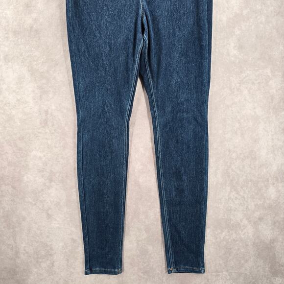 Blue Stretch Pullon Skinny Leggings Jeggings Cotton Jeans Pants S Small - Picture 4 of 6